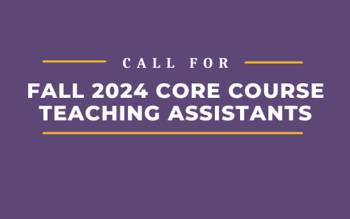Teaching assistants needed for Fall 2024 Core Course modules
