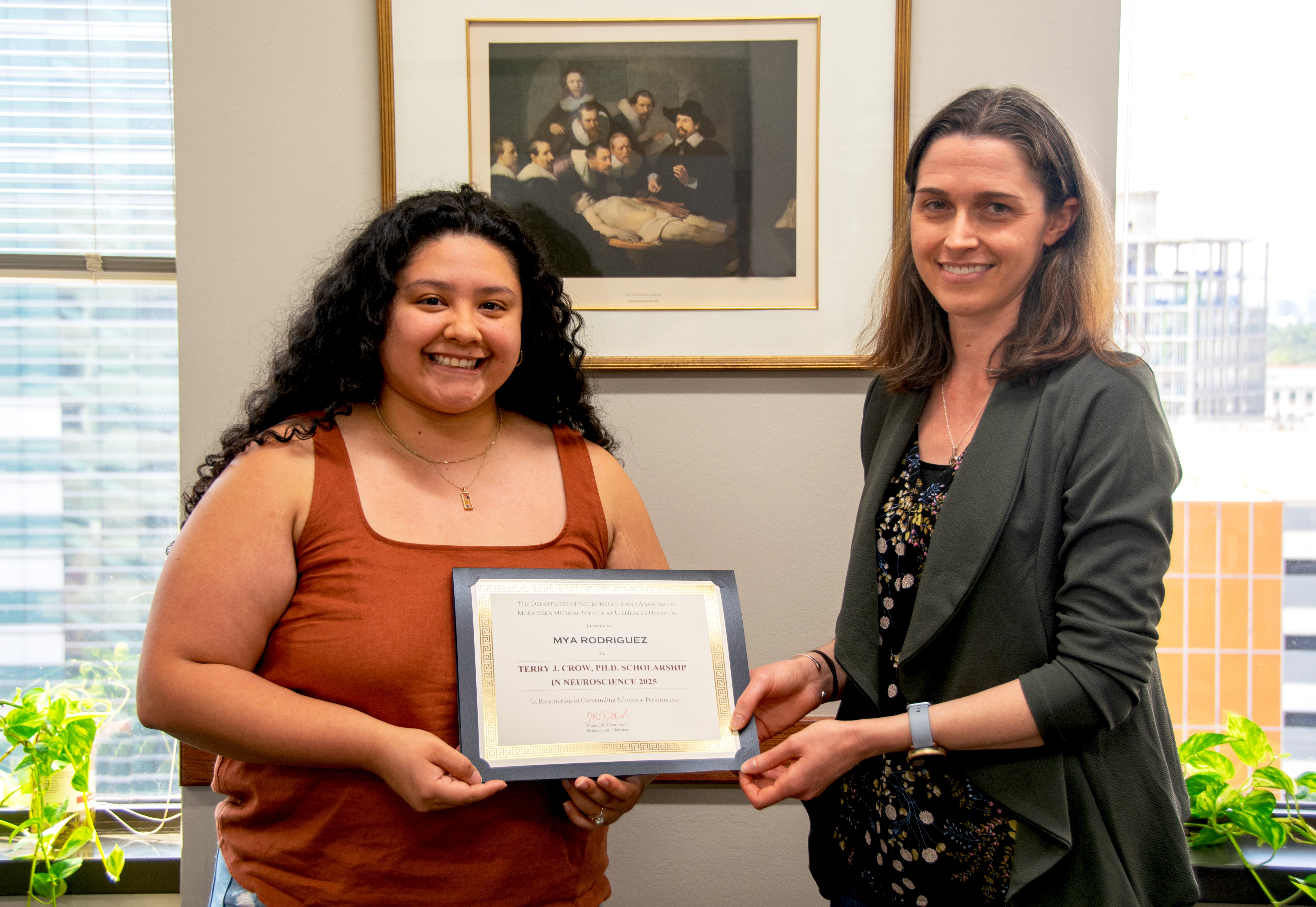 Mya Rodriguez with her mentor Andrea Stavoe, PhD