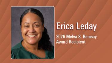 Making an impact behind the scenes: Erica Leday receives 2026 Melva S. Ramsay Award
