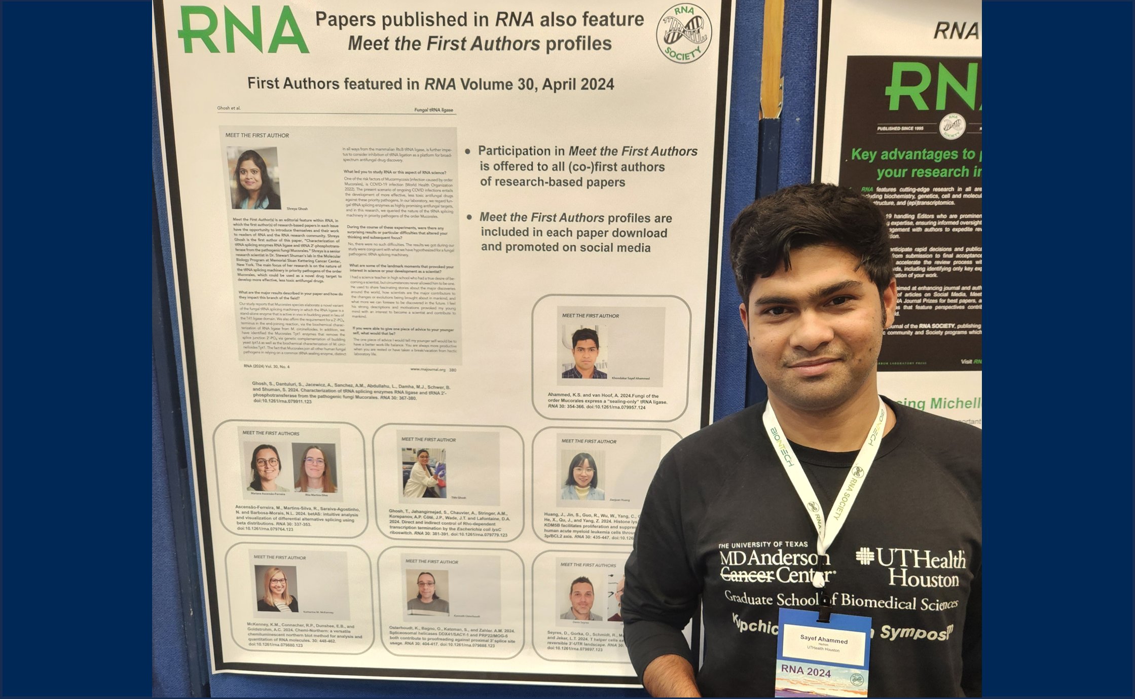 Ahammed presenting paper at conference
