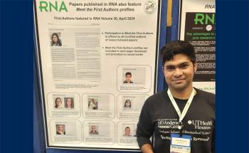 Ahammed presenting paper at conference