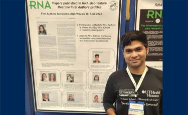 Ahammed presenting paper at conference