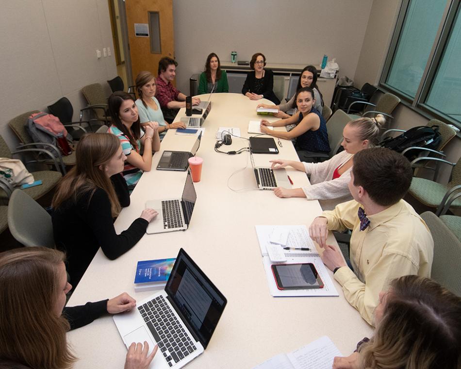 Genetic Counseling students in a meeting