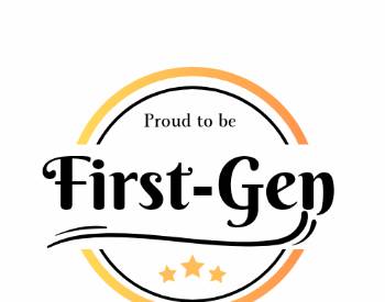 black and white logo reading 'first generation student group.'