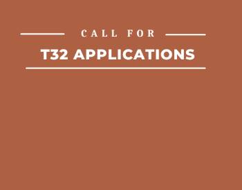 orange and white graphic reading 'call for T32 applications'