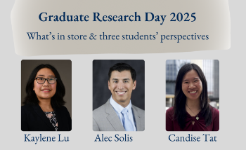 Professional photos of students Kaylene Lu, Alec Solis, and Candise Tat.