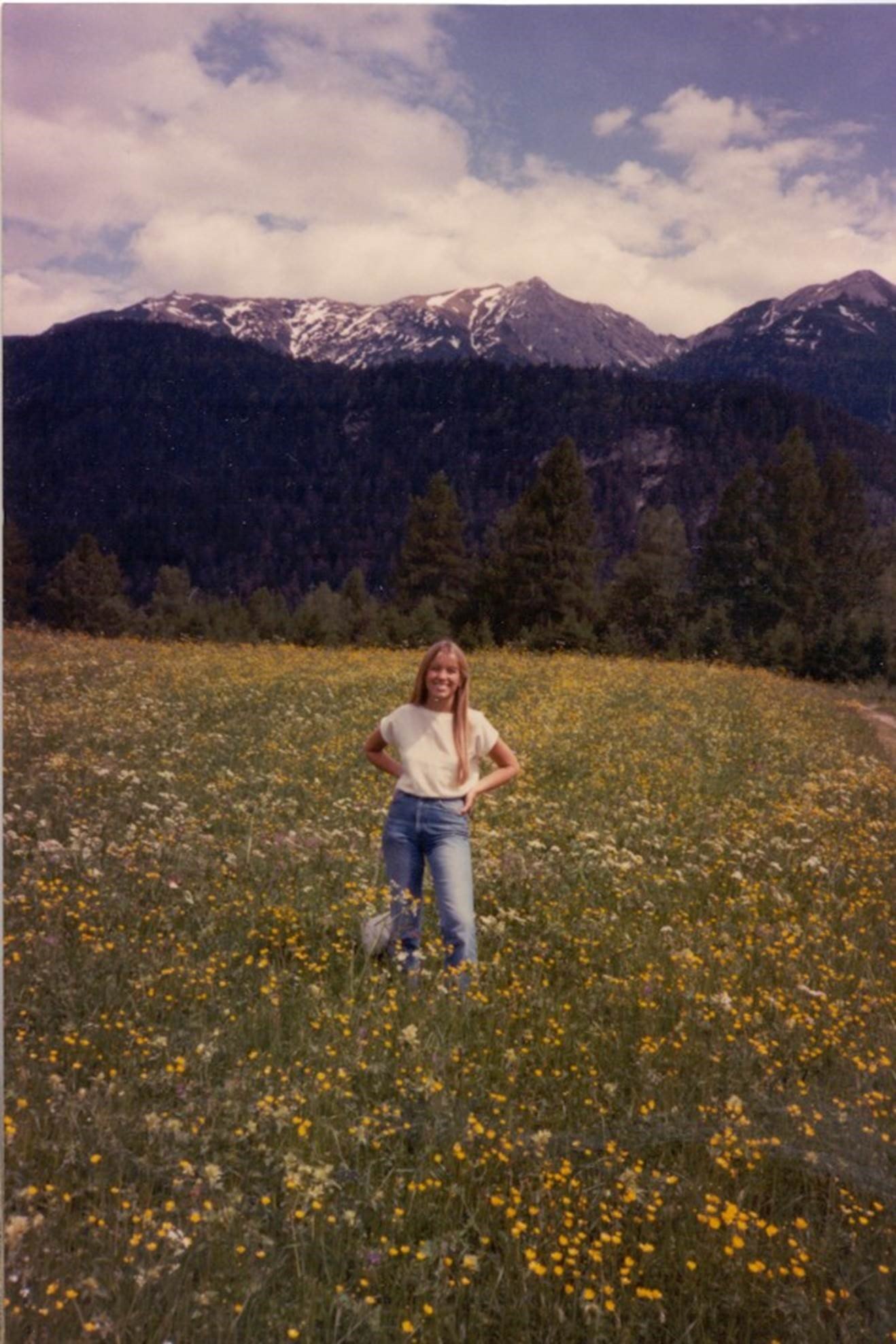 Dianna Milewicz, MD, PhD, during a celebratory trip to the Alps after graduating from medical school. (Photo by Dianna Milewicz)