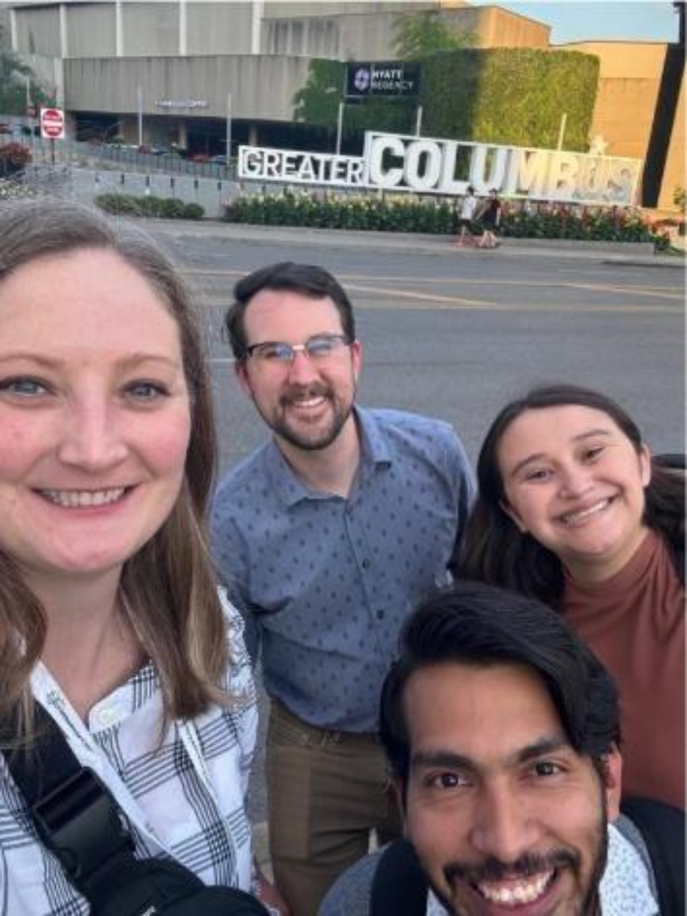 Jesus Duran-Ramirez with lab members during the Clinical and Scientific Advances in UTI Conference in Columbus, Ohio.